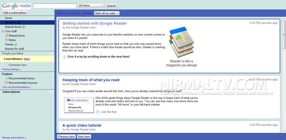 Themed Google Reader