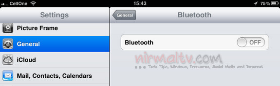 Turn off Bluetooth