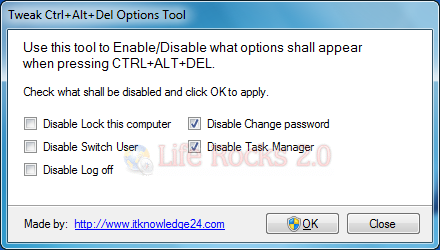 Tweak CTRL ALT DEL