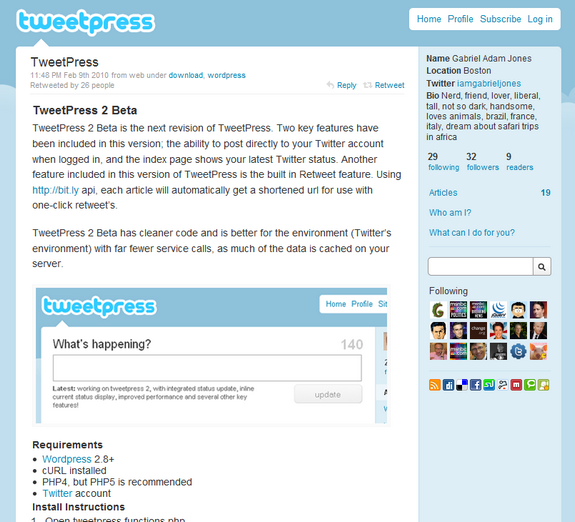 Tweetpress