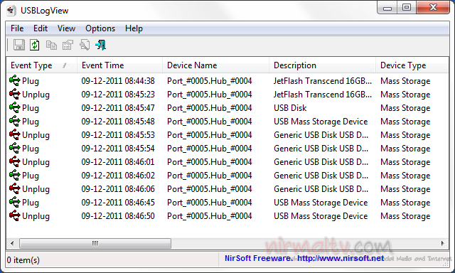 USB Log View