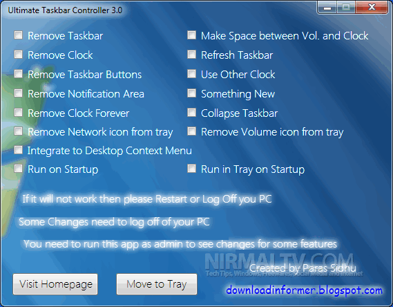 Ultimate Taskbar Controller
