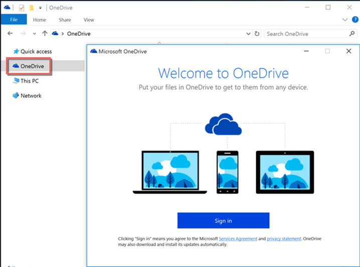 Uninstall OneDrive in Windows 10