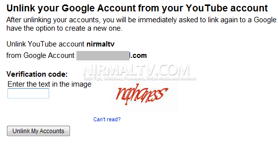 Unlink Google Account