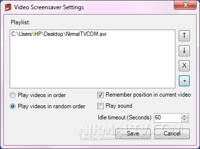 How to Set Video as Screensaver in Windows 7