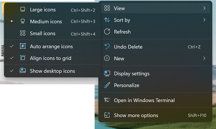 Hide Desktop Icons in Windows 11