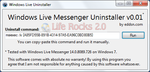 WLW Messenger Uninstaller