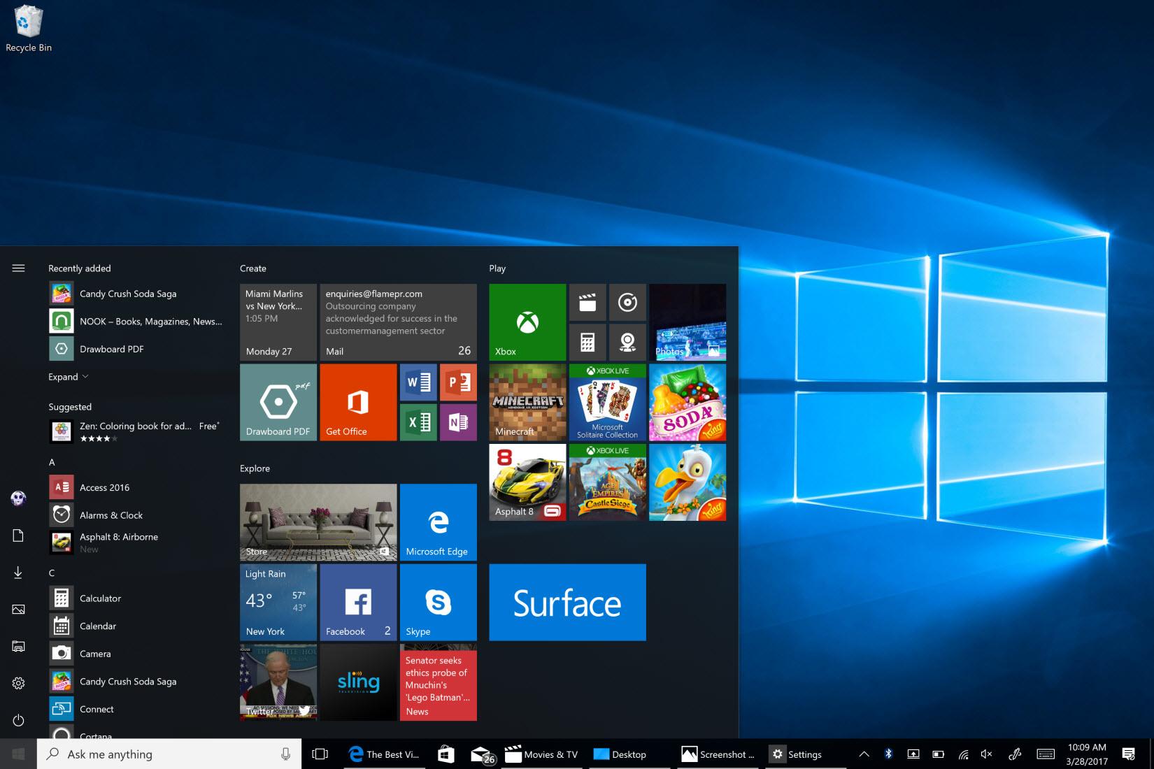 Screenshots in Windows 10