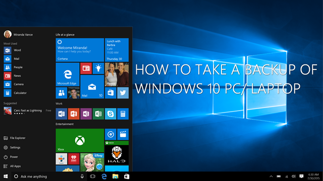 Windows 10 backup