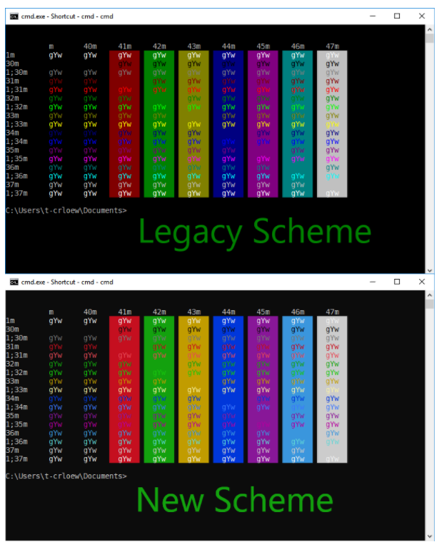 Windows 10 command prompt colors