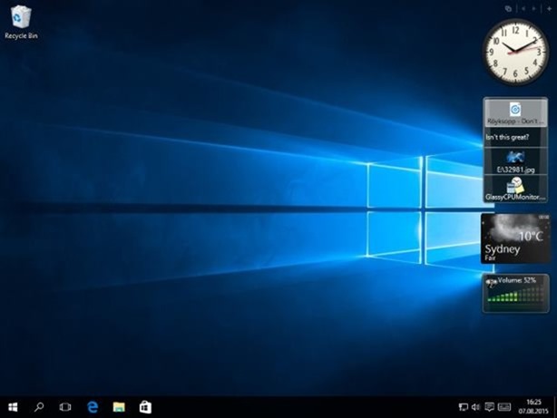 Windows 10 desktop gadgets