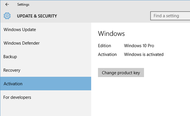 Windows 10 product key