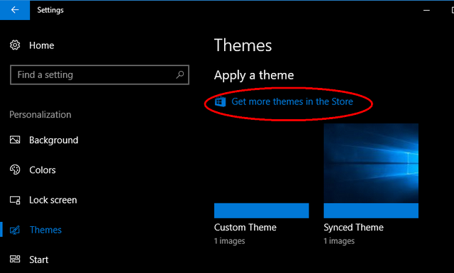 Windows 10 themes