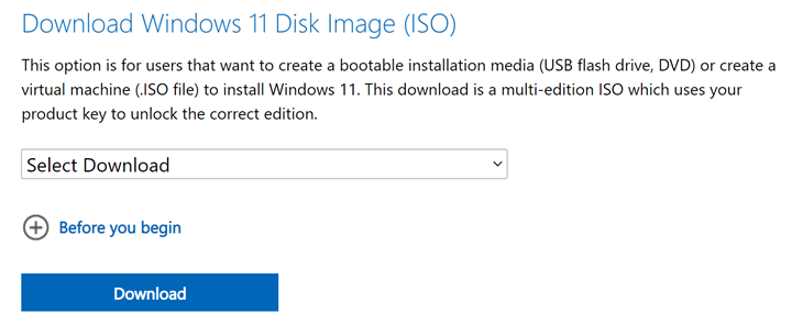 Download Windows 11 ISO