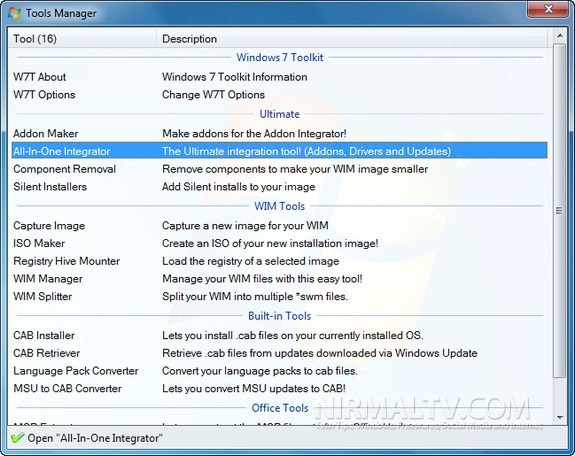Windows 7 Toolkit