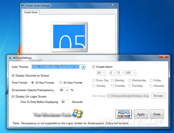 Windows 8 Style Logon screensaver
