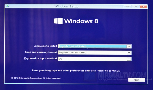 Windows 8 set up