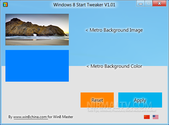 Windows 8 start menu tweaker