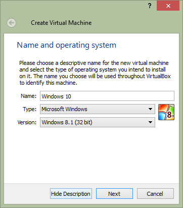 Windows 8.1 virtual