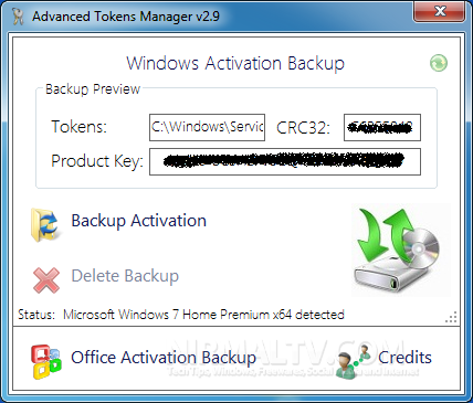 Backup Windows Vista Activation