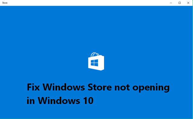 Windows store not opening