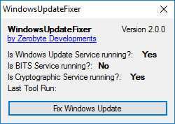 Windows update fixer