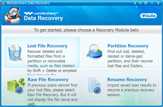 Wondershare data recovery