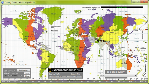 World Map display