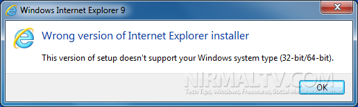 internet explorer 9 беспокоит Windows 7