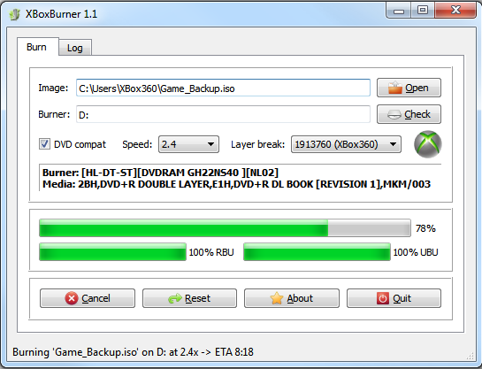 Burn Xbox and Xbox 360 Game Images with XBoxBurner
