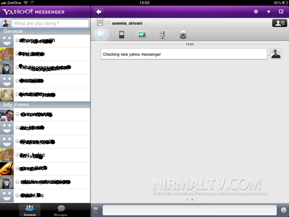 Yahoo Messenger for iPad