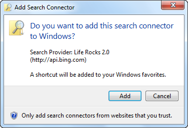add search connector