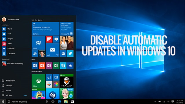 auto updates windows 10