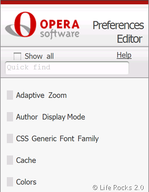 Opera Mobile Preferences