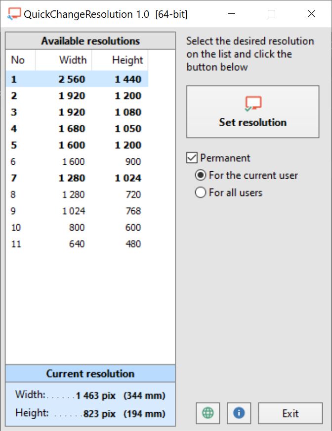 Change Display Resolution in Windows
