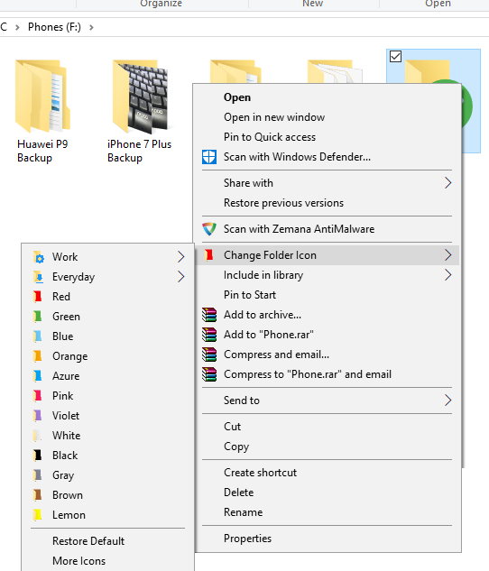 change folder icon