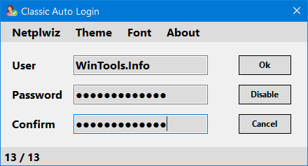 Enable Auto Logon in Windows 10