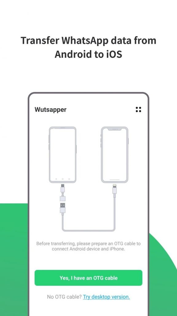Transfer WhatsApp from Android to iOS