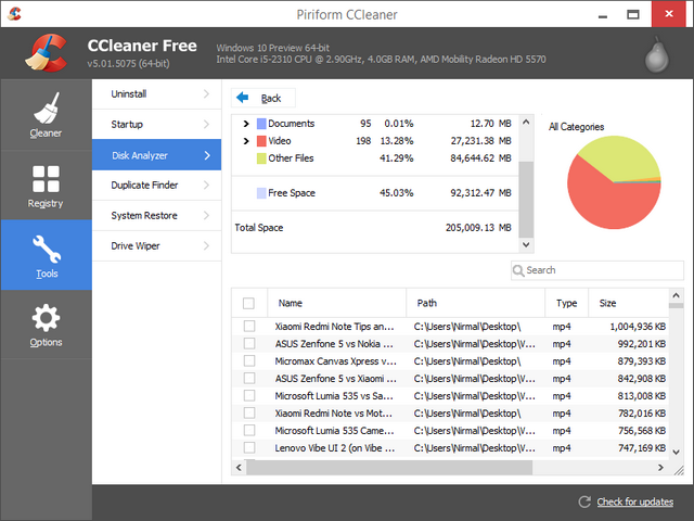 disk analyzer