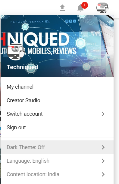 enable dark mode youtube