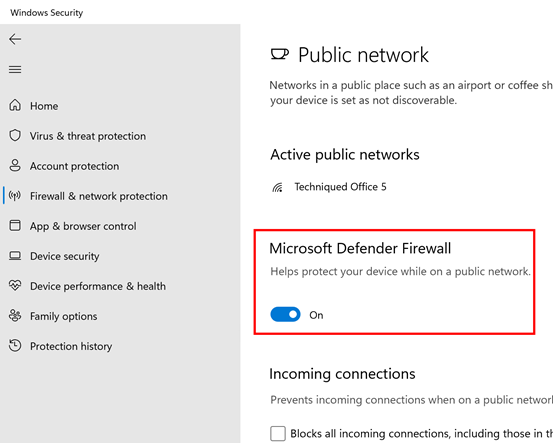Disable Firewall in Windows 11
