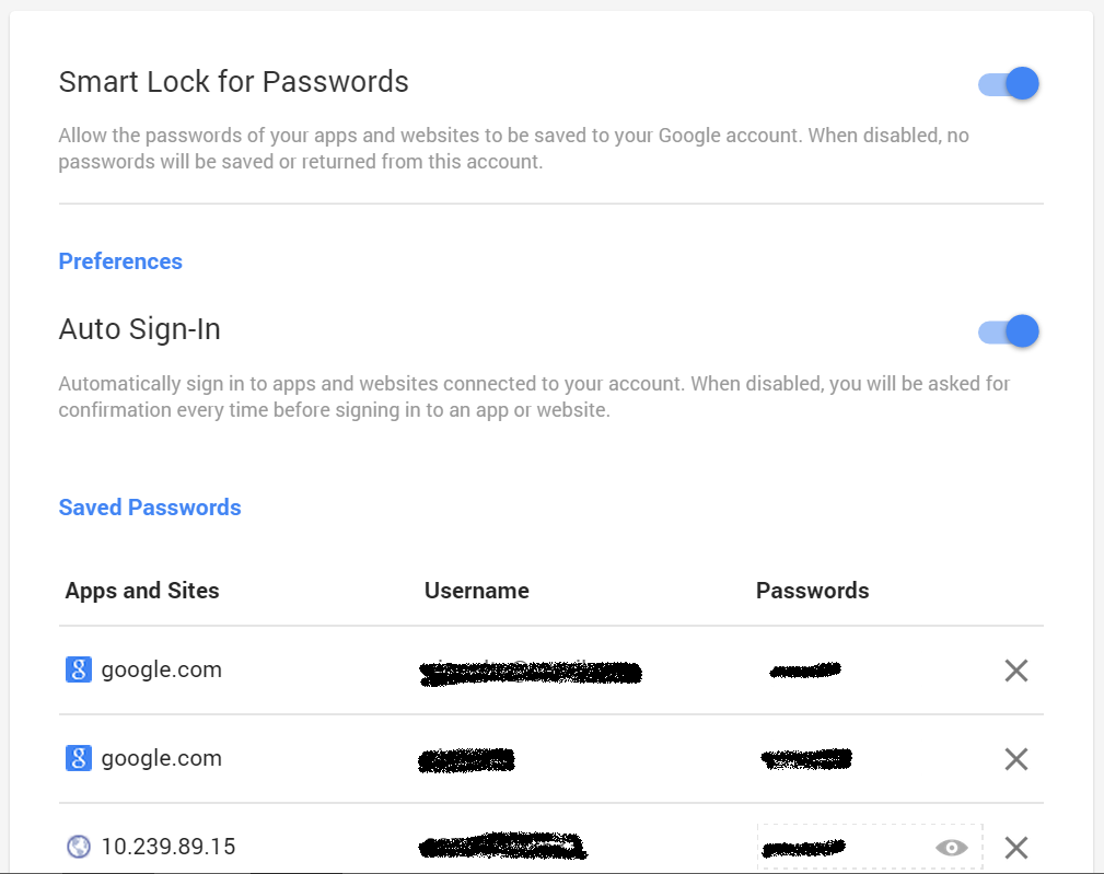 google smart lock