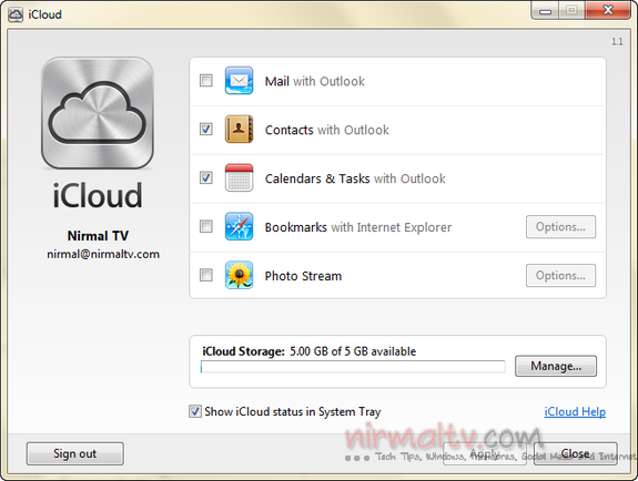 iCloud sync