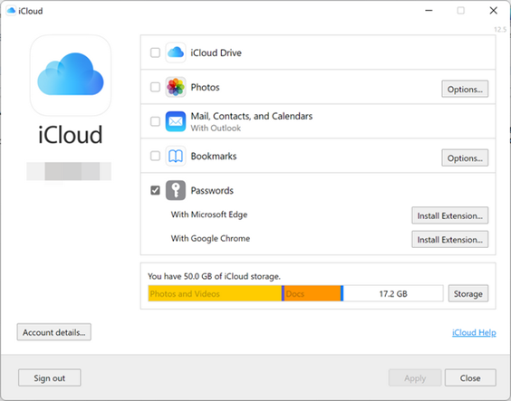 Sync iCloud Passwords on Windows