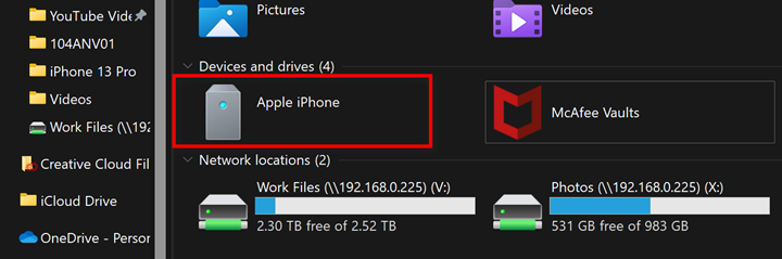 Import Pictures from iPhone to Windows 11