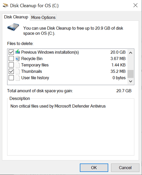 Windows Disk Cleanup