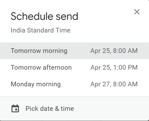 Schedule Email in Gmail