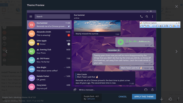 Telegram themes desktop. Фиолетовая тема для телеграмма.