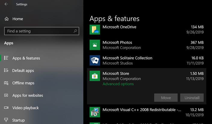 Reinstall Microsoft Store on Windows 10