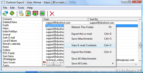 Outlook Export